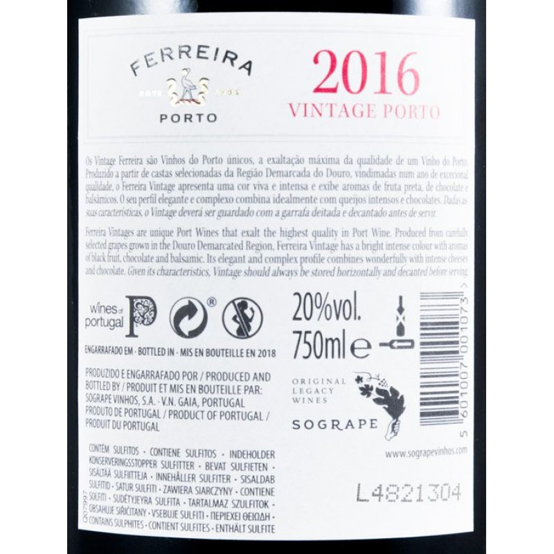Porto Ferreira Vintage 2016 